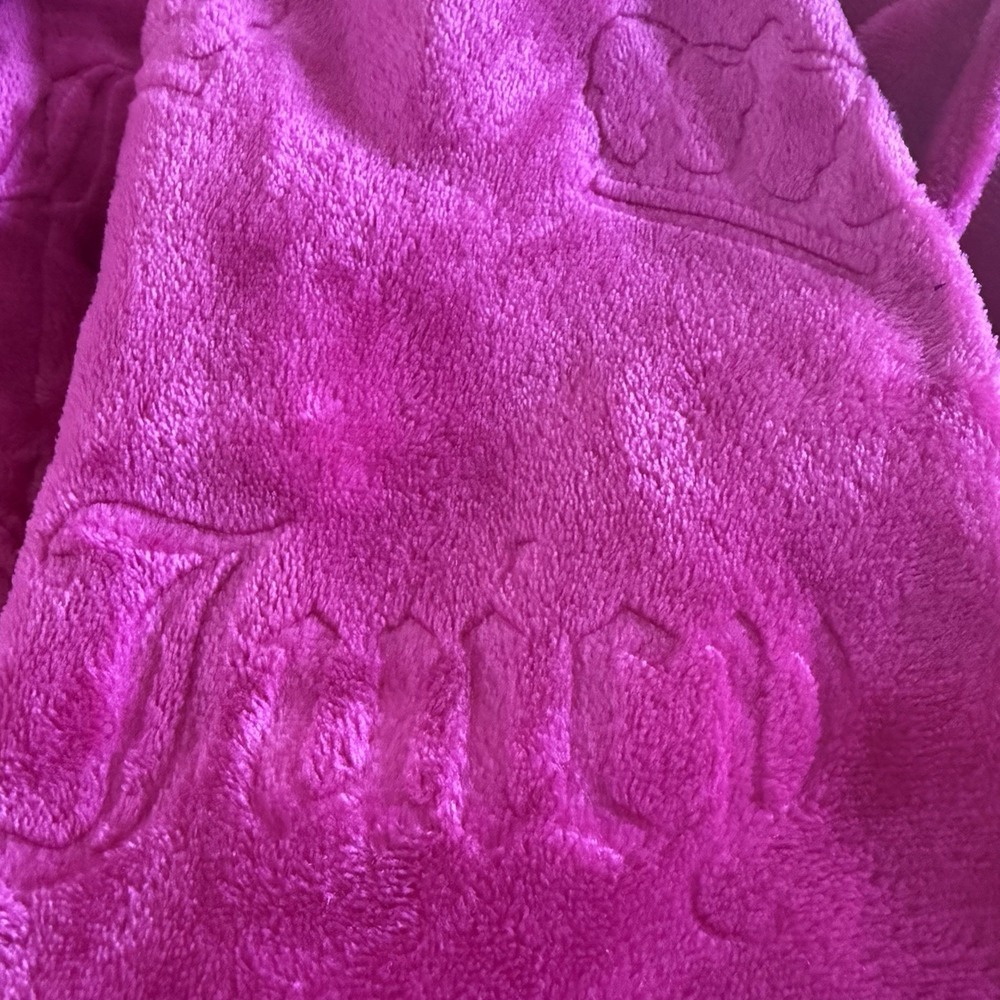 Juicy Couture Women's Pink Plush Belted Robe with Pockets Size L/XL - Picture 12 of 16